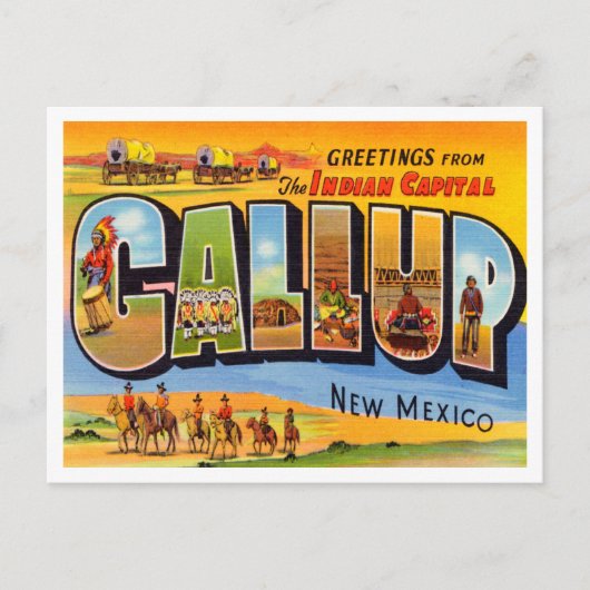Grüße von Gallup, New Mexico Travel Postkarte (Vorderseite)