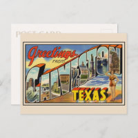 Grüße von Galveston Texas Vintag