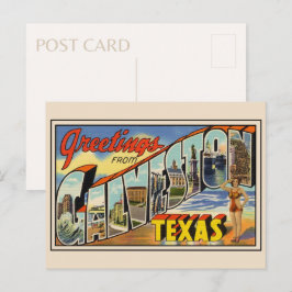 Grüße von Galveston Texas Vintag Postkarte