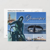 Grüße von Gloucester, MA Postkarte (Vorne/Hinten)
