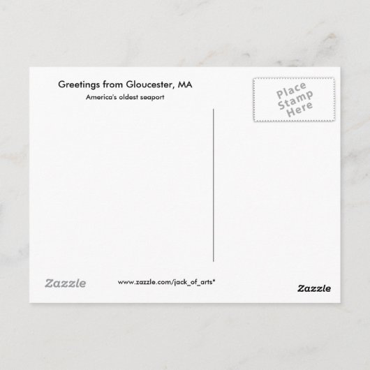Grüße von Gloucester, MA Postkarte (Rückseite)