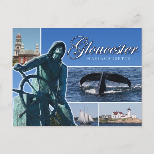 Grüße von Gloucester, MA Postkarte (Vorderseite)