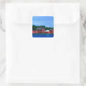 Grüße von Gloucester, MA Quadratischer Aufkleber (Tasche)