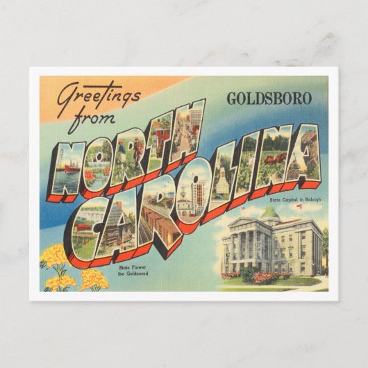 Grüße von Goldsboro, North Carolina Travel Postkarte (Vorderseite)