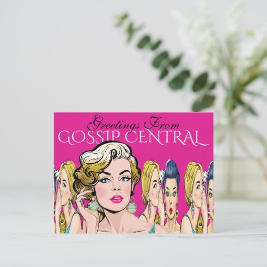 Grüße von Gossip Central Postkarte (Stehend Vorderseite)