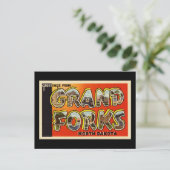 Grüße von Grand Forks North Dakota Postkarte (Stehend Vorderseite)