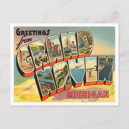 Grüße von Grand Haven, Michigan Travel Postkarte (Vorderseite)
