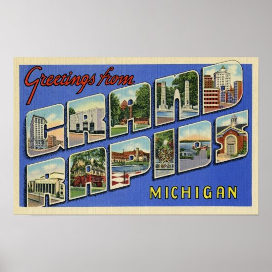 Grüße von Grand Rapids Michigan Poster (Vorne)
