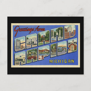 Grüße von Grand Rapids Michigan Postkarte