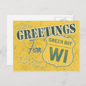 Grüße von Green Bay Wisconsin Postcard Postkarte (Vorne/Hinten)