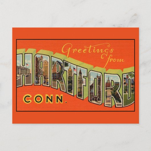 Grüße von Hartford Large Letter Postcard Postkarte (Vorderseite)
