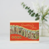 Grüße von Hartford Postcard Postkarte (Stehend Vorderseite)