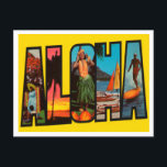 Grüße von Hawaii, Aloha Vintage Travel Postkarte<br><div class="desc">Grüße von Hawaii,  Aloha Vintage Travel Postcard</div>