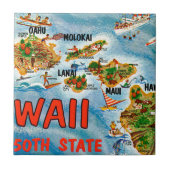 Grüße von Hawaii Fliese (Vorderseite)