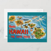 Grüße von Hawaii Postkarte (Vorne/Hinten)
