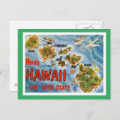 Grüße von Hawaii Postkarte (Vorne/Hinten)
