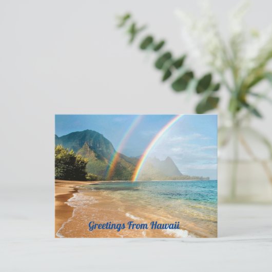 Grüße von Hawaii Postkarte (Stehend Vorderseite)