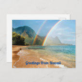 Grüße von Hawaii Postkarte (Vorne/Hinten)