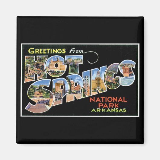 Grüße von heißen Quellen! Magnet (Vorne)