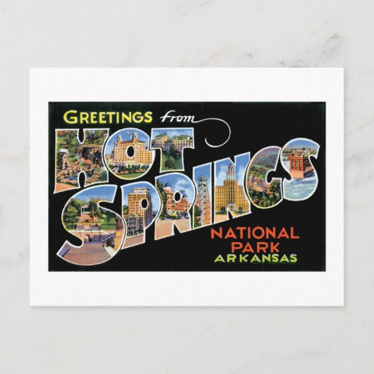 Grüße von heißen Quellen! Postkarte (Vorderseite)