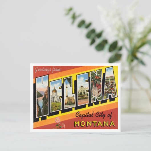 Grüße von Helena, Hauptstadt Stadt Montana Postkarte (Stehend Vorderseite)