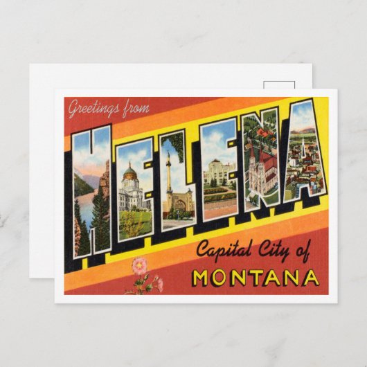 Grüße von Helena, Hauptstadt Stadt Montana Postkarte (Vorne/Hinten)