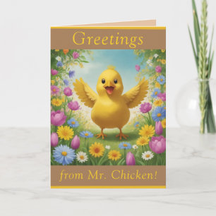 Grüße von Herrn Chicken! - Osterurlaubskarte Feiertagskarte