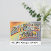 Grüße von Hollywood Beach, Florida Postkarte (Stehend Vorderseite)