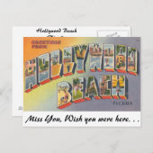 Grüße von Hollywood Beach, Florida Postkarte (Vorne/Hinten)
