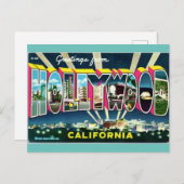 Grüße von Hollywood California Travel Postkarte (Vorne/Hinten)