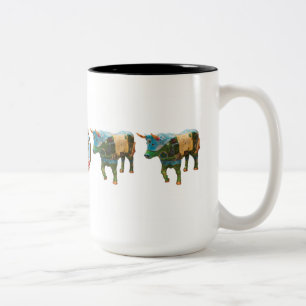 "Grüße von Hopewell Tal" 15 Unze-Tasse Zweifarbige Tasse