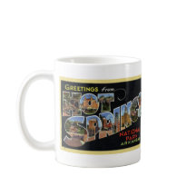 Grüße von Hot Springs Vintage Postkarten-Mug