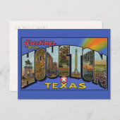 Grüße von Houston Texas Large Letter Postcard Postkarte (Vorne/Hinten)