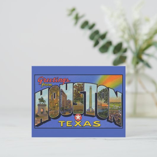 Grüße von Houston Texas Large Letter Postcard Postkarte (Stehend Vorderseite)