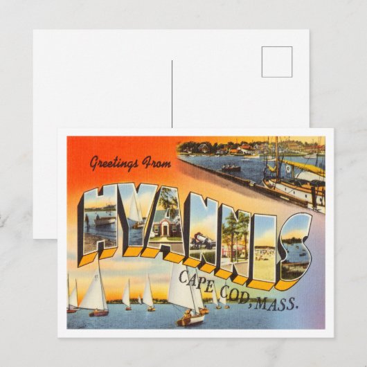Grüße von Hyannis, Cape Cod, Massachusetts Postkarte (Vorne/Hinten)