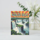 Grüße von Iguazu Falls Postkarte (Stehend Vorderseite)