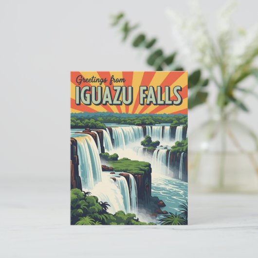 Grüße von Iguazu Falls Postkarte (Stehend Vorderseite)