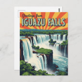 Grüße von Iguazu Falls Postkarte (Vorne/Hinten)