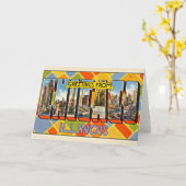 Grüße von Illinois Karte (Gelbe Blume)