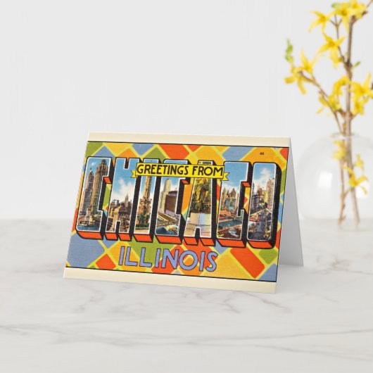 Grüße von Illinois Karte (Gelbe Blume)