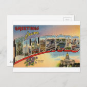 Grüße von Illinois Postkarte (Vorne/Hinten)