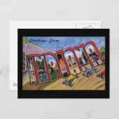 Grüße von Indiana Postkarte (Vorne/Hinten)