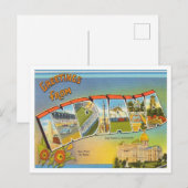 Grüße von Indiana Vintage Travel Postkarte (Vorne/Hinten)