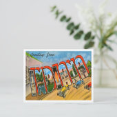 Grüße von Indiana Vintage Travel Postkarte (Stehend Vorderseite)