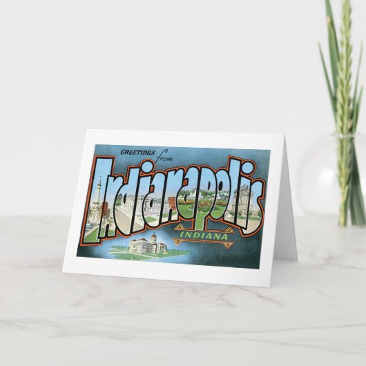 Grüße von Indianapolis, Indiana! Karte (Vorderseite)