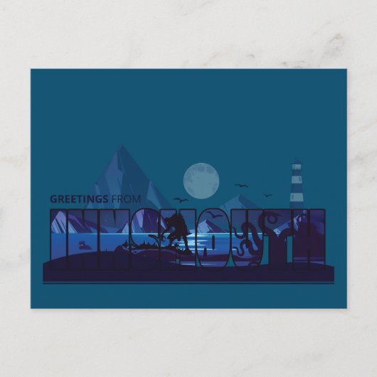 Grüße von Innsmouth Devils Reef Lovecraft Postkarte (Vorderseite)