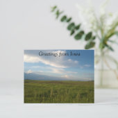 Grüße von Iowa Postkarte (Stehend Vorderseite)