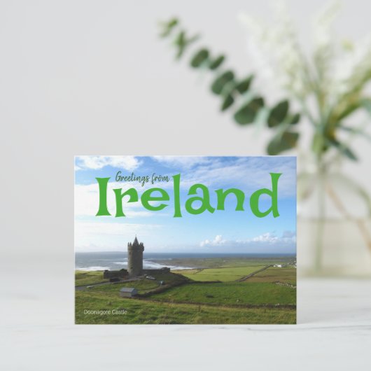 Grüße von Irland Doonagore Castle Postcard Postkarte (Stehend Vorderseite)