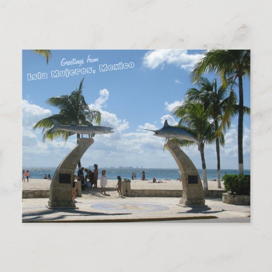 Grüße von Isla Mujeres, Mexiko Postkarte (Vorderseite)