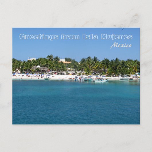 Grüße von Isla Mujeres, Mexiko Postkarte (Vorderseite)
